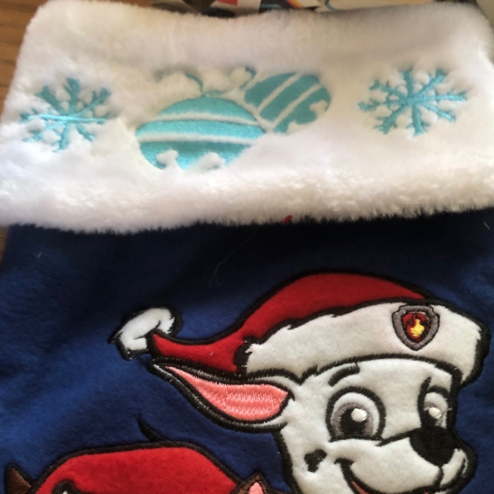 Paw Patrol Holiday Stocking with Marshall Patch - Navy & Red
